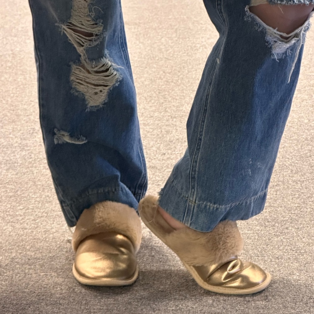 Auden Gold and Tan Women's Slippers